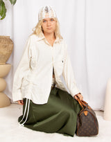 Vintage customized Ralph Lauren front ruched blouse