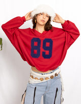 Oversized varsity 89 sweatshirt