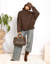 Ruched drawstring jacket