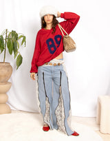Oversized varsity 89 sweatshirt