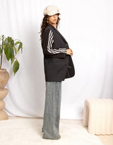 Vintage customized upcycled Adidas reconstructed sleeve blazer
