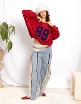 Oversized varsity 89 sweatshirt