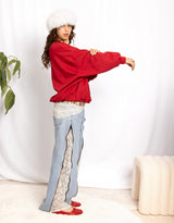 Oversized varsity 89 sweatshirt