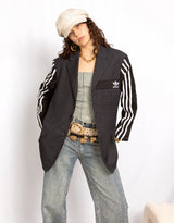 Vintage customized upcycled Adidas reconstructed sleeve blazer