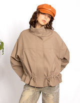 Ruched drawstring jacket