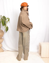 Ruched drawstring jacket