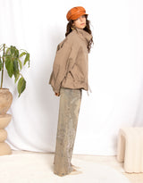 Ruched drawstring jacket