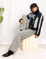 Vegan leather newsboy cap