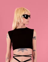 Open back sleeveless crop top