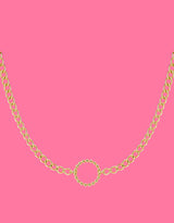 Open circle link necklace