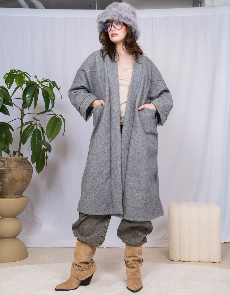 Oversized open coat