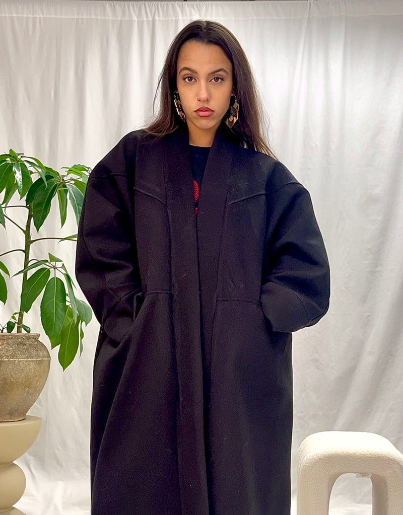Oversized open coat