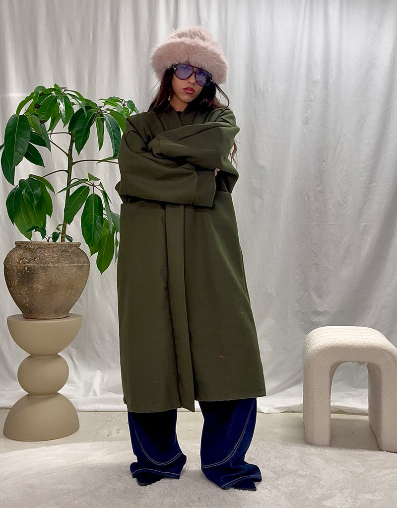 Oversized open coat
