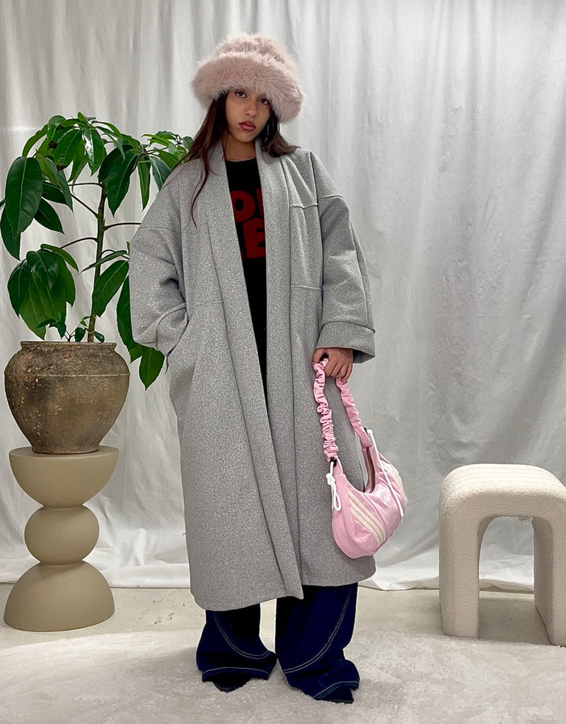 Oversized open coat