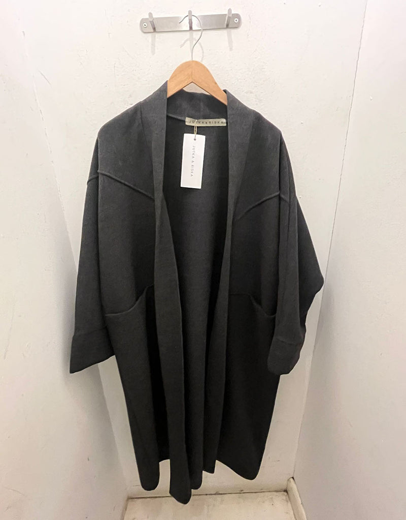 Oversized open coat