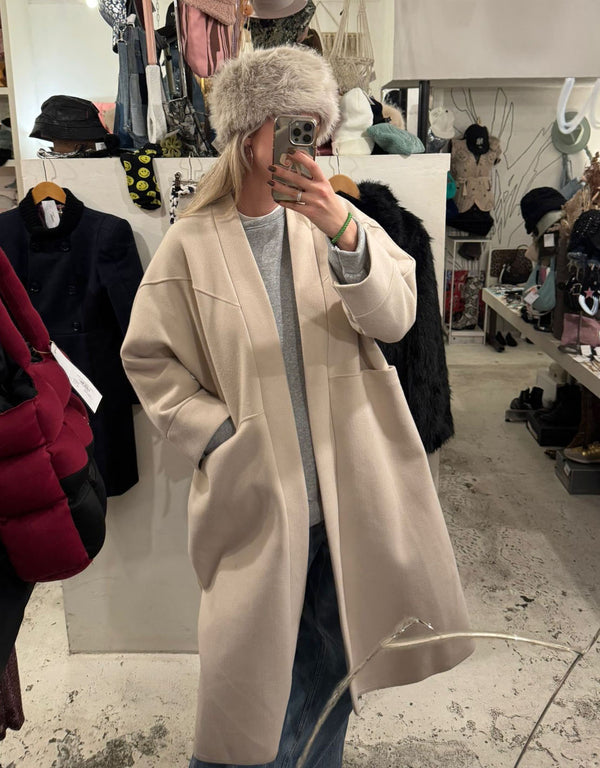 Oversized open coat