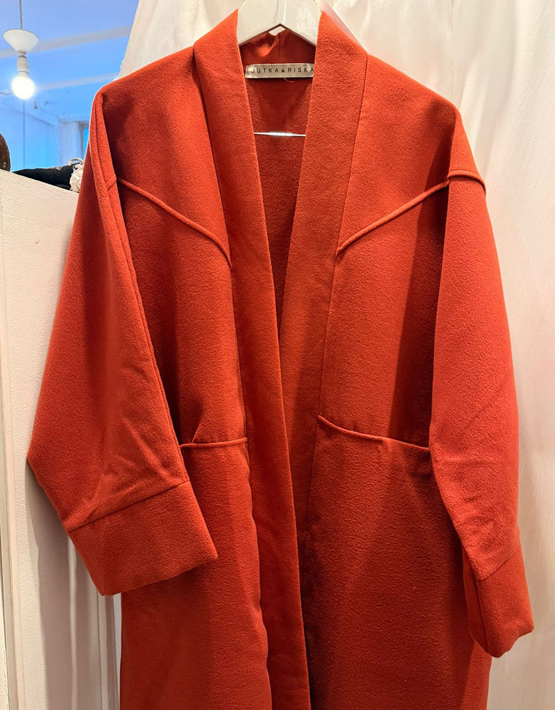 Oversized open coat