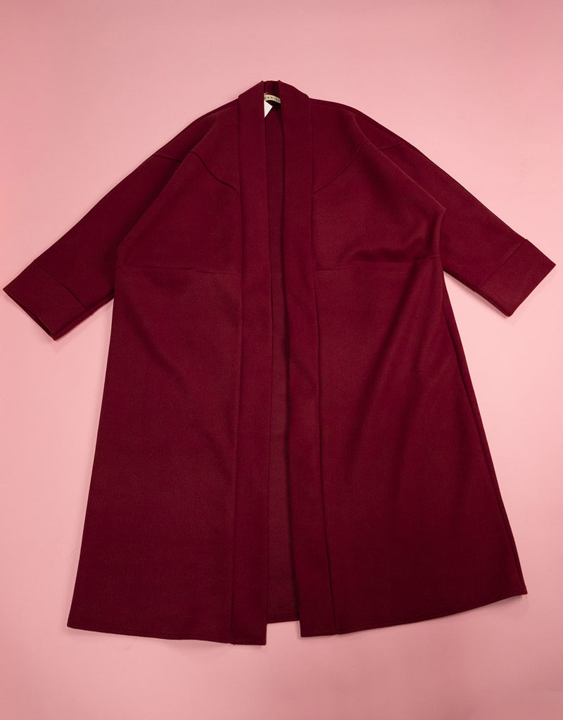 Oversized open coat