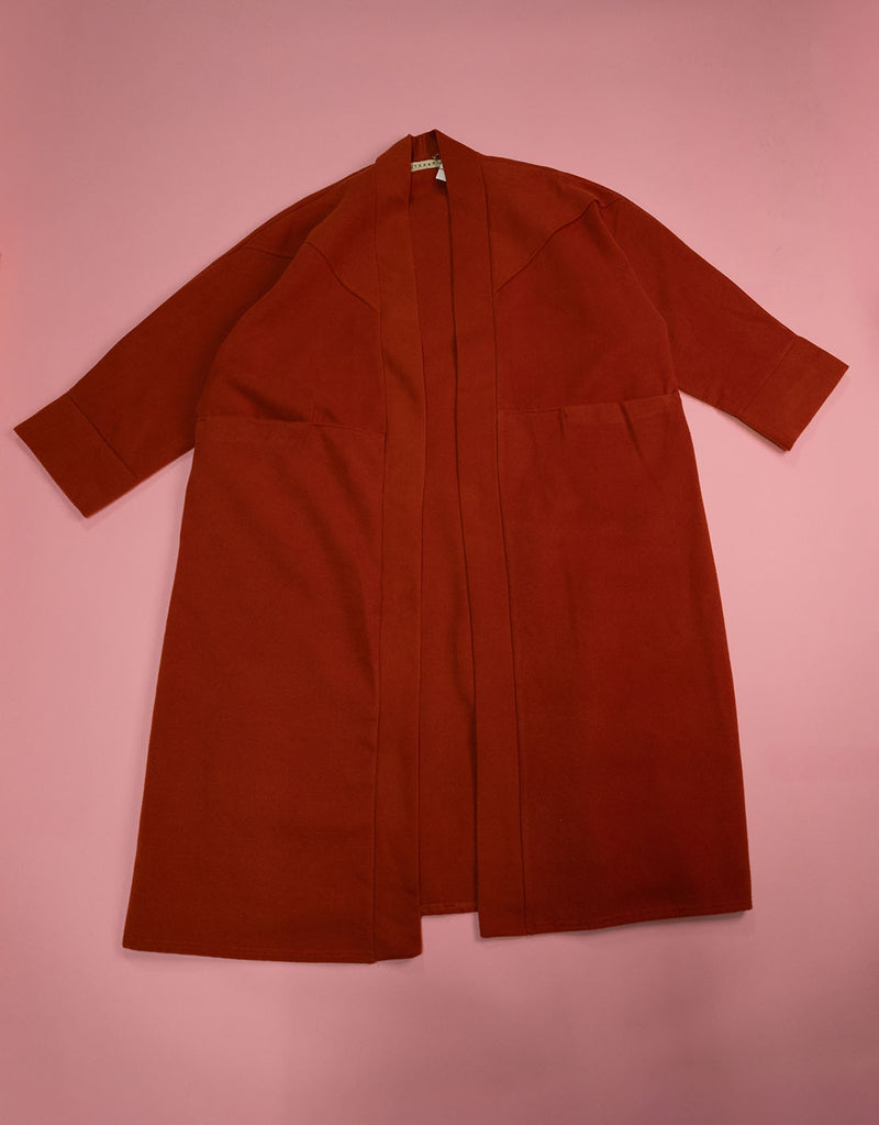 Oversized open coat