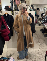 Oversized open coat