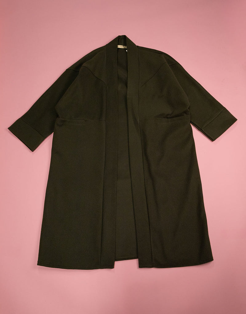 Oversized open coat