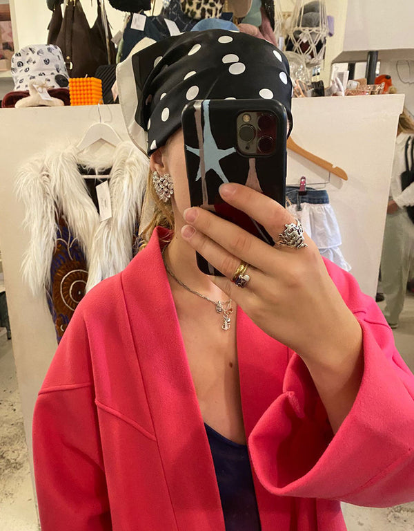 Big dots bandana scarf