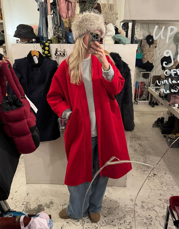 Oversized open coat