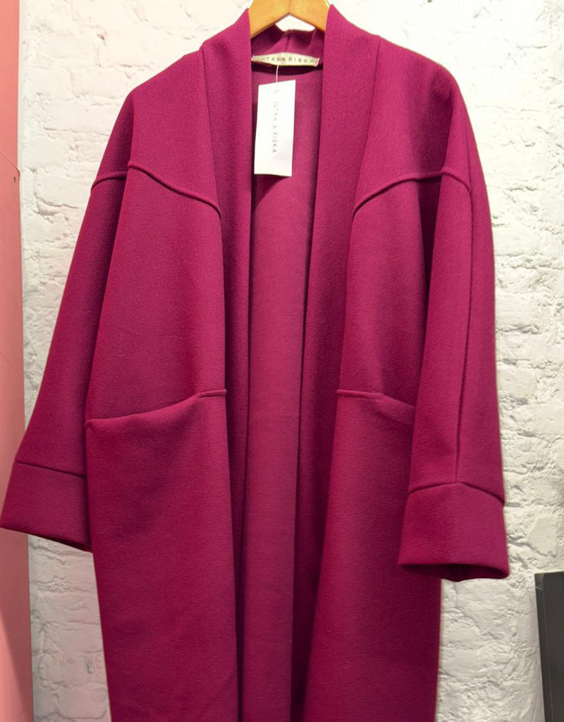 Oversized open coat