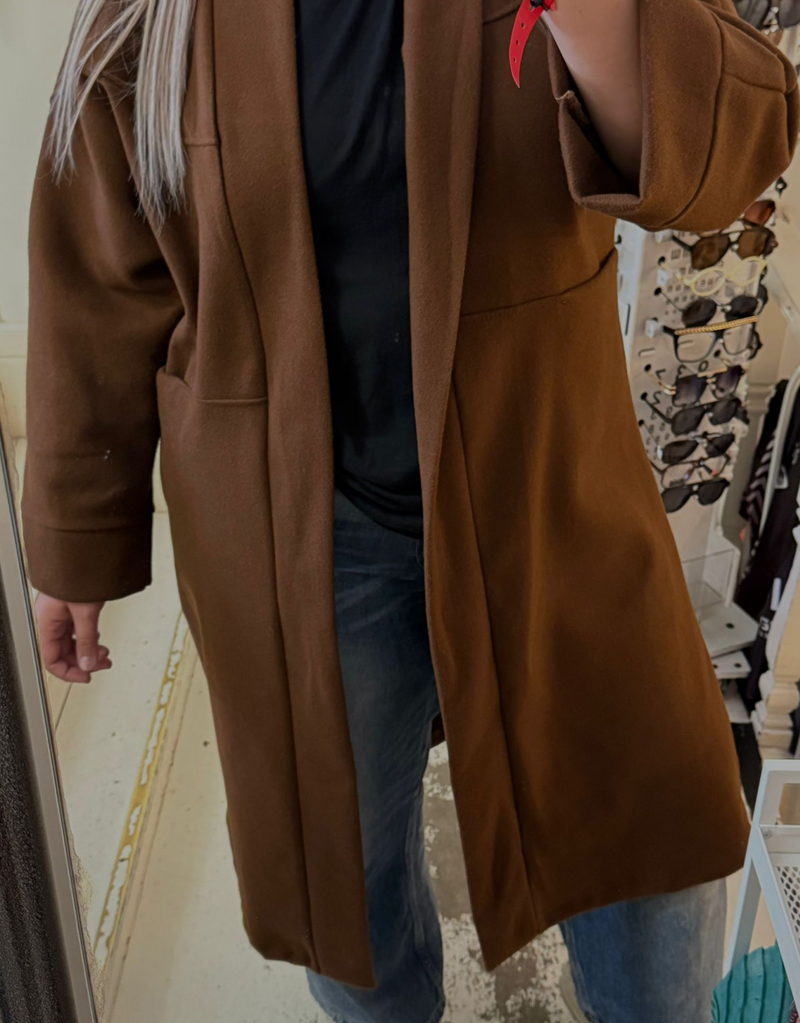Oversized open coat