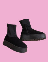 Medium platform cozy boots