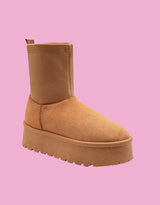 Medium platform cozy boots