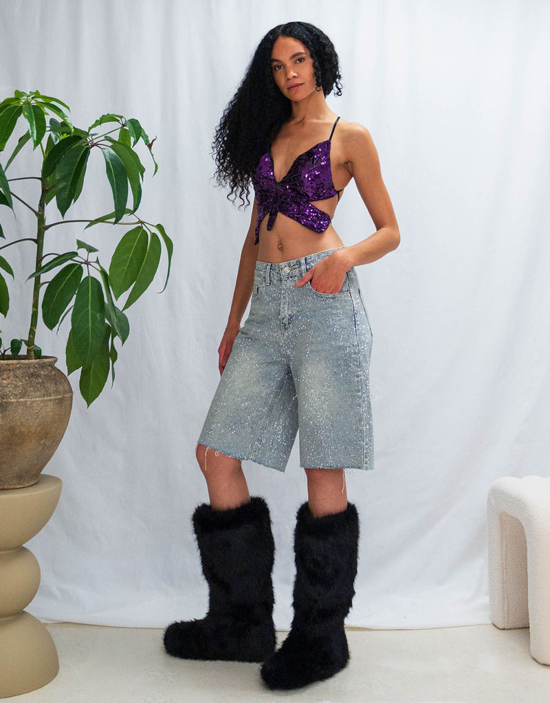 Butterfly sequin top