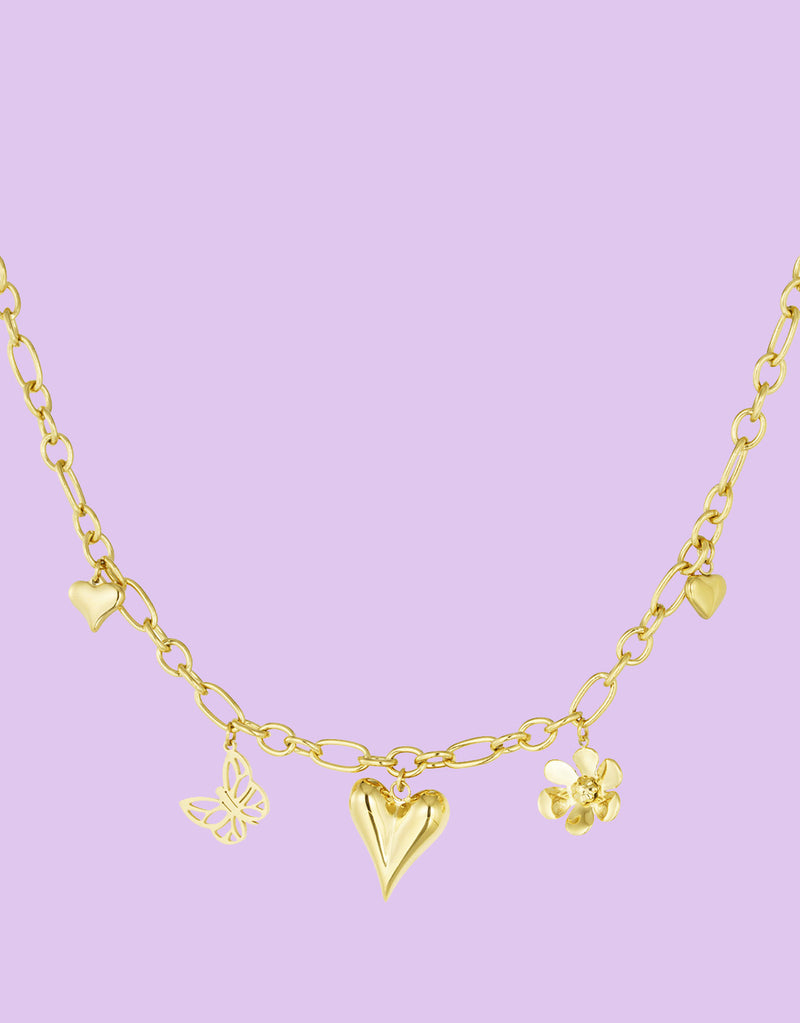 Playful charms necklace