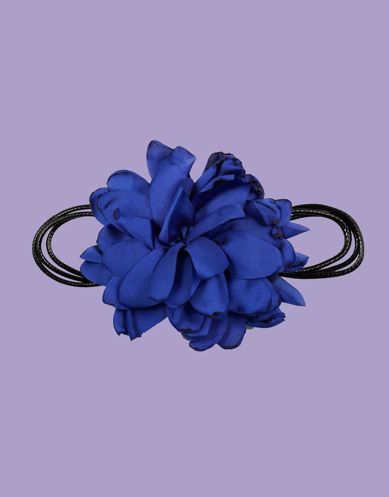 Satin big flower choker