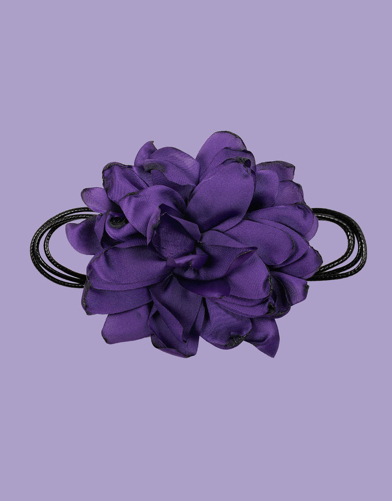 Satin big flower choker