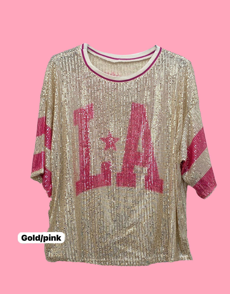 Sequin LA T-shirt