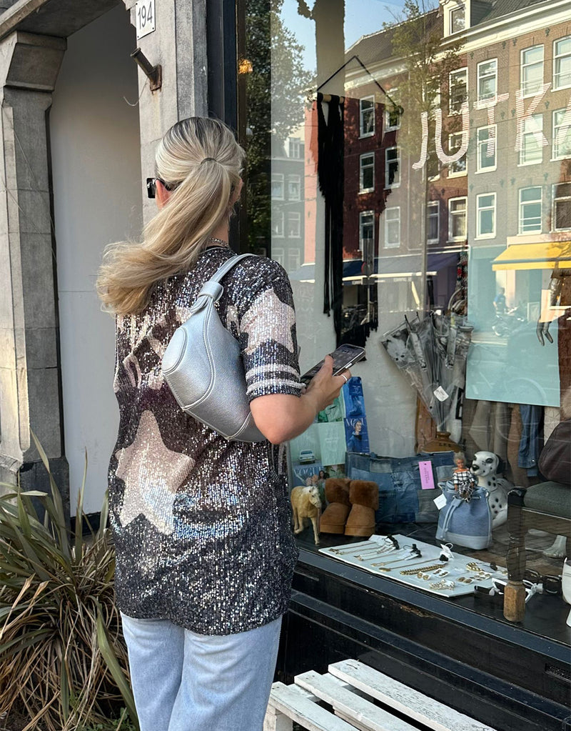 Sequin rockstar T-shirt dress – JUTKA RISKA