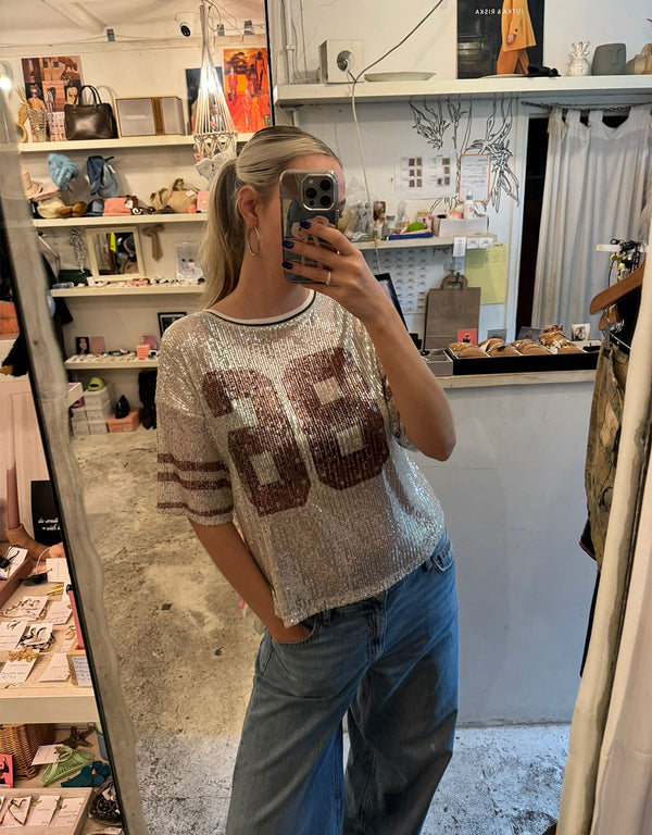 Sequin sporty 86 top