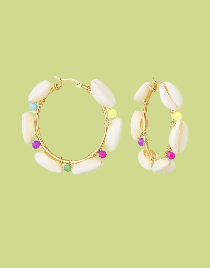 Shells and beads hoops