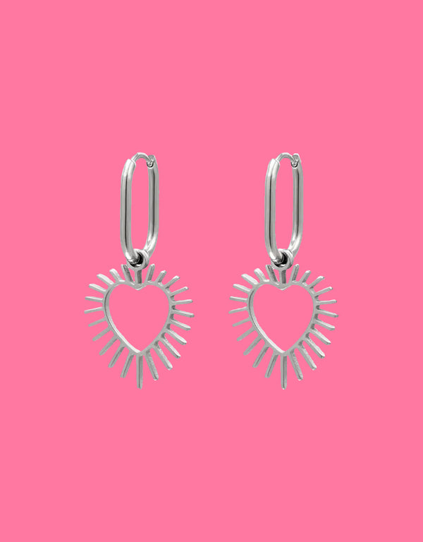 Shine bright heart earrings