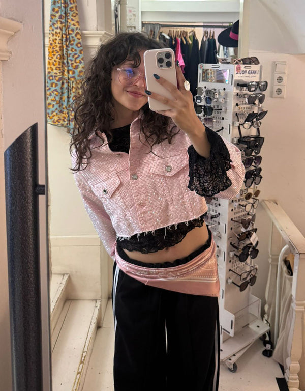 Smocked lace long sleeve