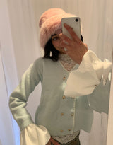 Lace top with flared cuffs