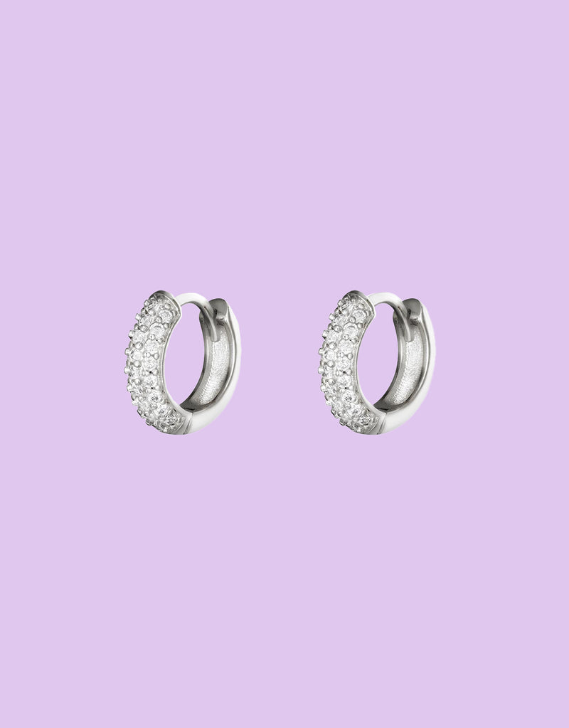 Sparkly bold hoop earrings