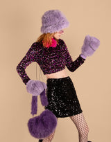 Sparkly turtle neck long sleeve top