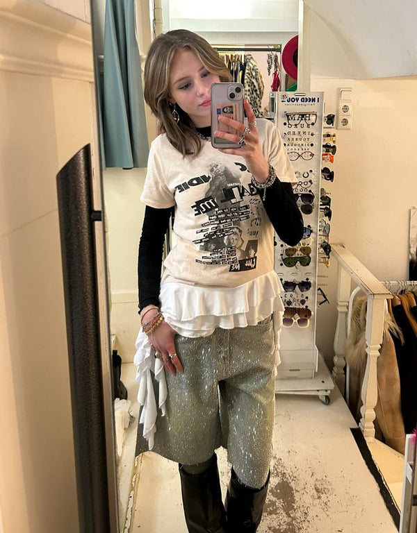 Sparkly wide shorts