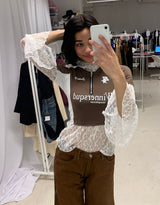 Sporty winnersqud crop top