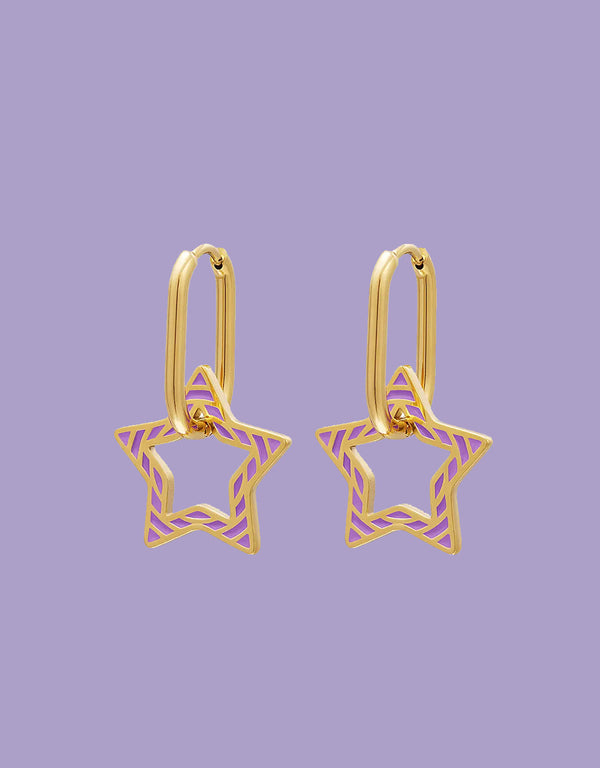 Star pendant earrings