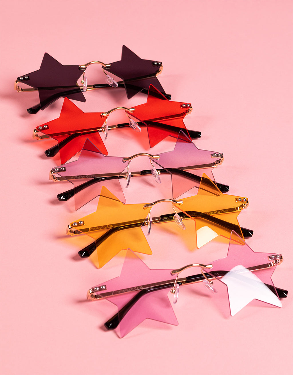 Pink sales star sunglasses