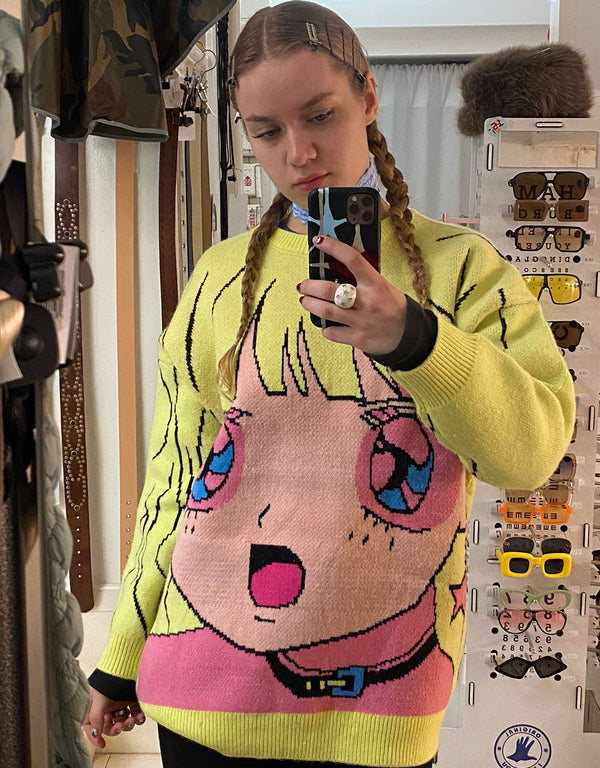 Sweater animated girl