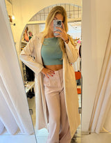 Vegan leather double breasted trenchcoat